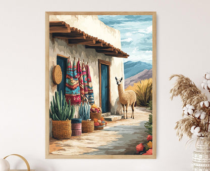 Affiche Tilcara – Poster Artisanal en Laine d'Argentine Llama