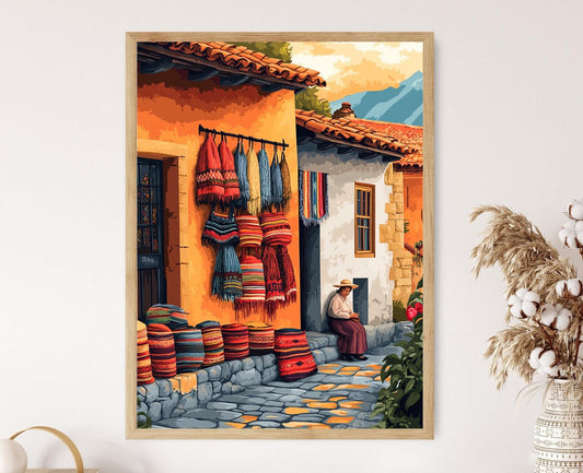 Affiche Équateur – Poster de Laine avec Échantillons de Bijoux