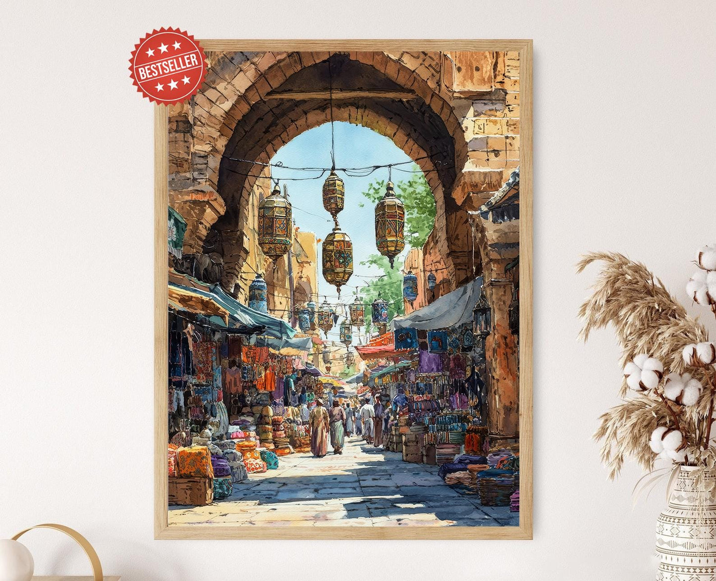 Affiche Souk de Beyrouth – Poster Art Décor Culturel Libanais