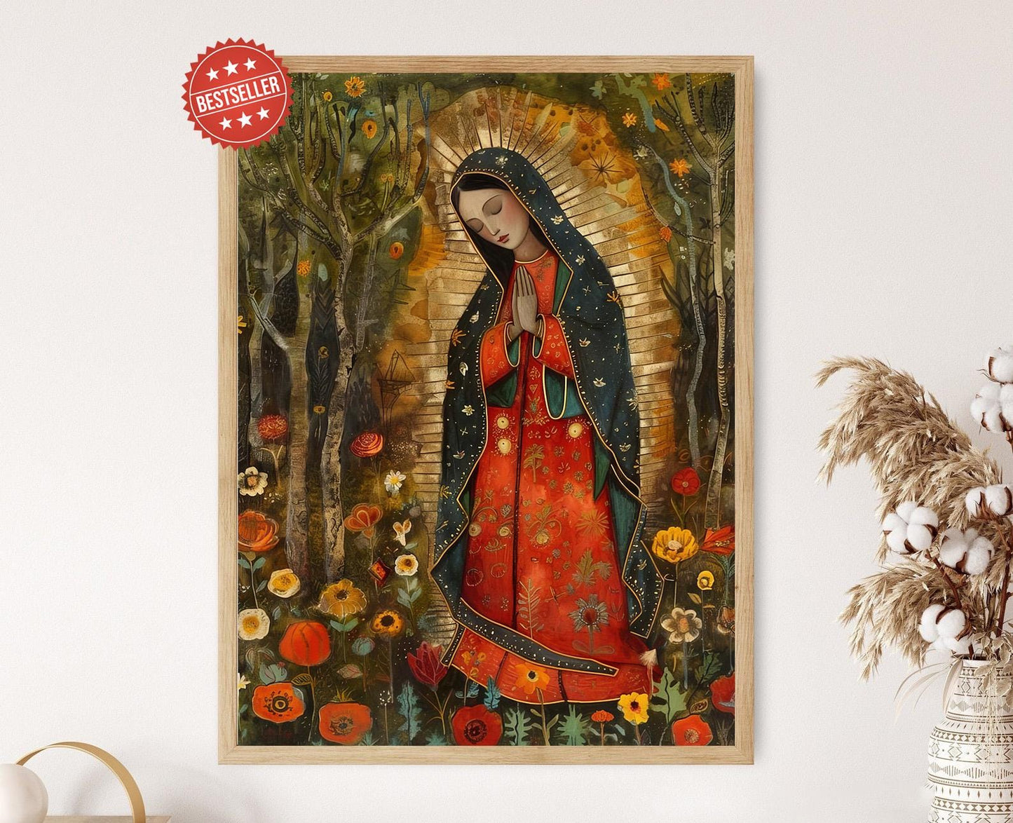 Affiche Vierge de Guadalupe – Poster Décor Religieux Murale