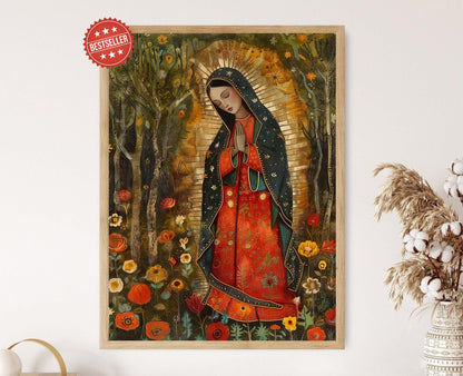 Affiche Vierge de Guadalupe – Poster Décor Religieux Murale