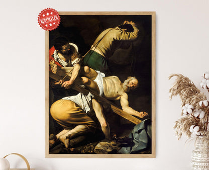 Affiche Crucifixion de Saint Pierre – Impression d'art baroque italienne