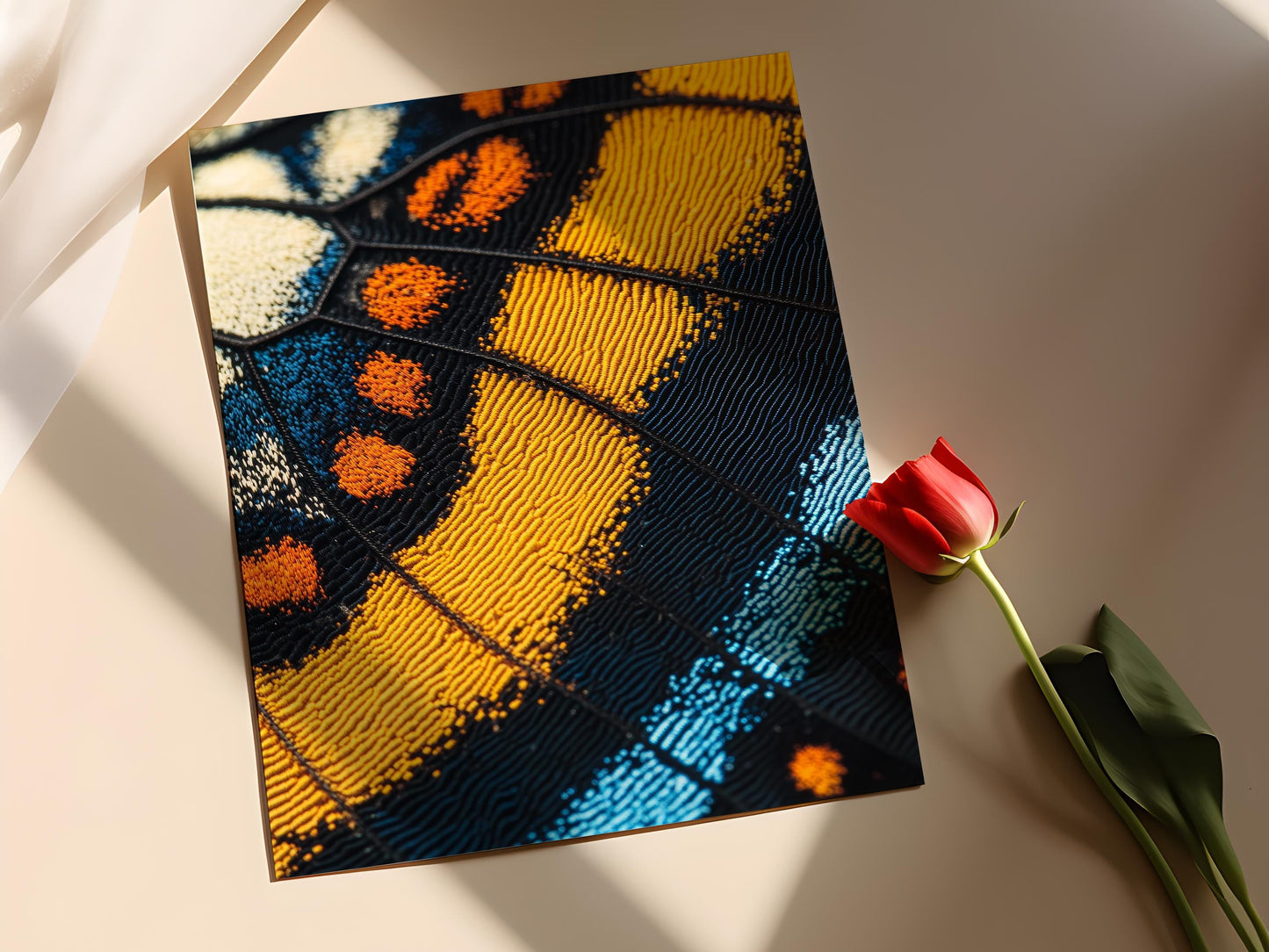 Affiche Papillon – Impression Art Macro : Motifs Symétriques Vibrants