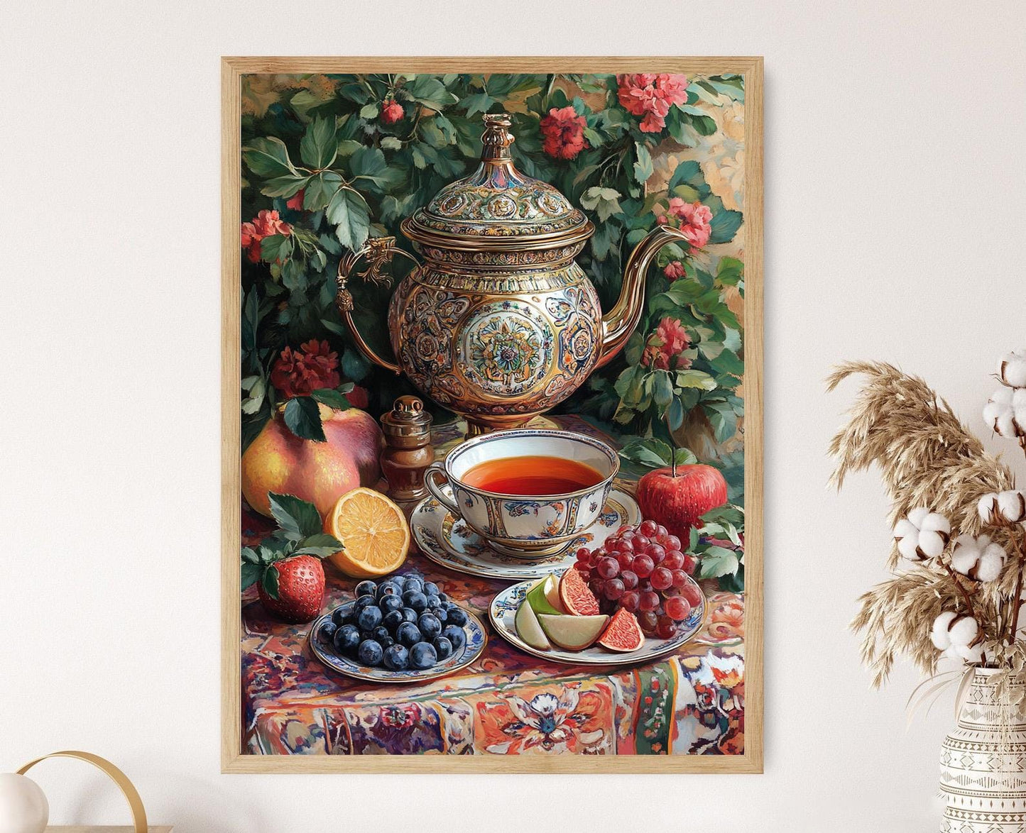 Affiche Thé Azerbaïdjanais – Poster Art Pommegrenade Héritage