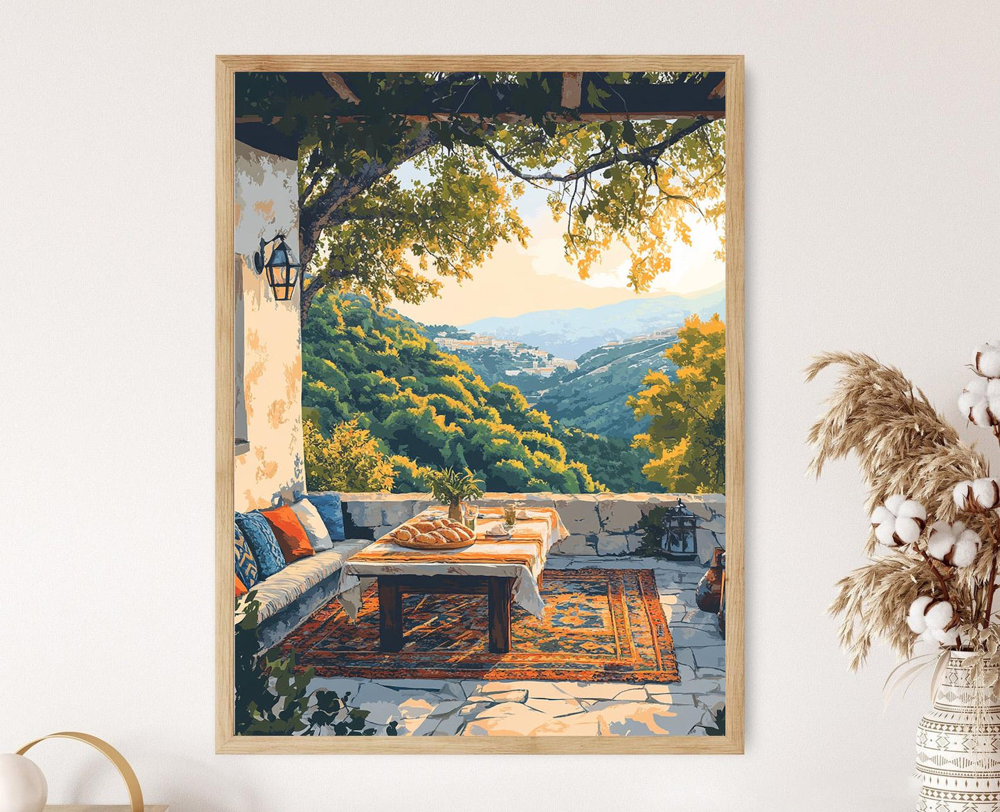 Affiche Gabala – Impression Art : Vue sur les Montagnes d'Azerbaïdjan, Pain Lavash