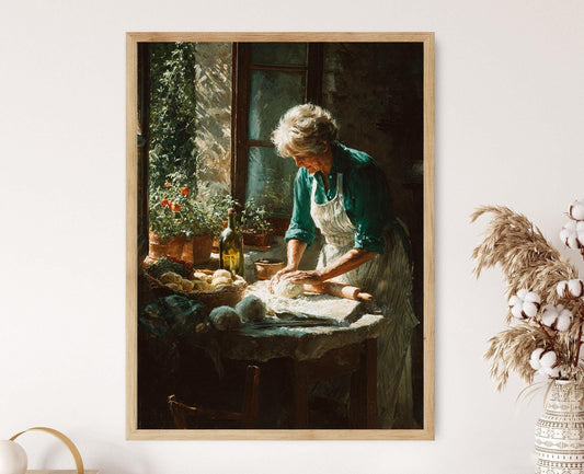 Affiche Tortellini de Bologne – Poster Art de Pâtes ensoleillé