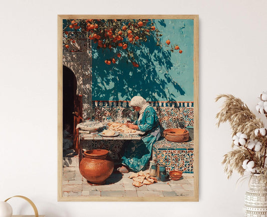 Affiche Briouat Marocaine – Poster Grandma avec Glaze au Miel
