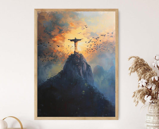 Affiche Christ Rédempteur – Poster Paysage de Rio de Janeiro