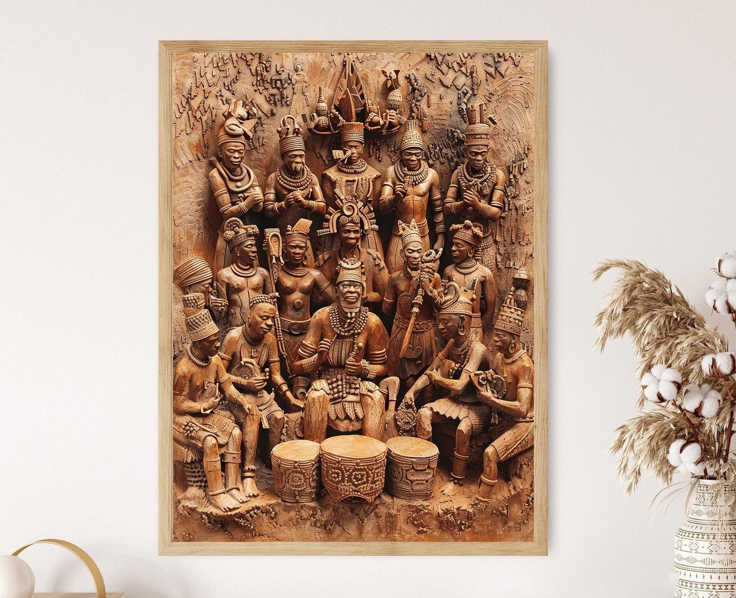 Affiche Royaume du Bénin – Imprimé Giclée d'Art Africain Éclatant