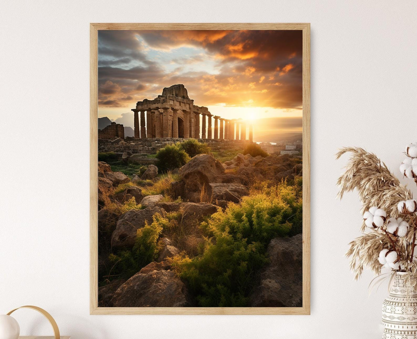 Affiche Sicile – Poster Vue paisible sur l'océan, décoration italienne