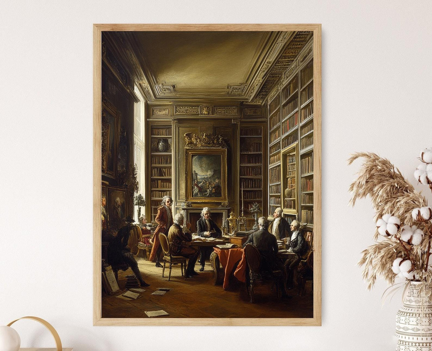 Affiche Salon Parisien – Poster Art Classique et Débat Intellectuel