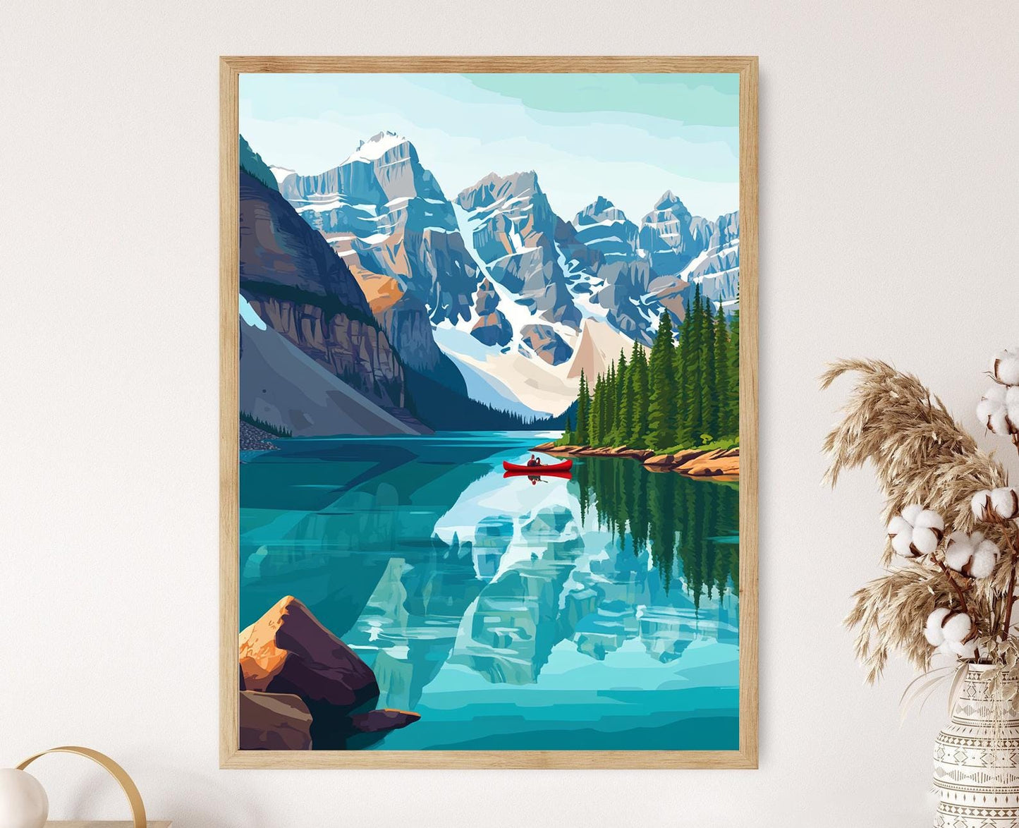 Affiche Moraine Lake – Poster Paysage turquoise des Rocheuses canadiennes