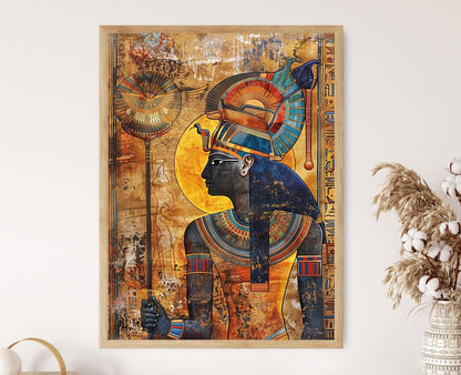 Affiche Murale Égyptienne Ancienne – Art Luxueux de Pharaon