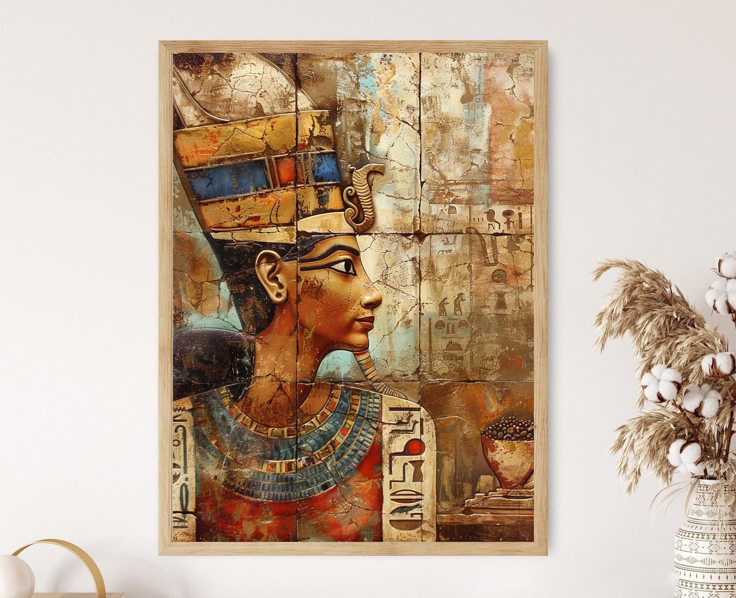 Affiche Hiéroglyphes - Déco Égyptienne Authentique - Cadeau Culturel