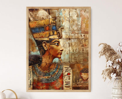 Affiche Hiéroglyphes - Déco Égyptienne Authentique - Cadeau Culturel