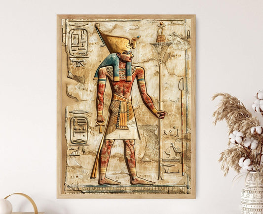 Affiche Égypte Ancienne : Pharaons & Hiéroglyphes - Qualité Archivage
