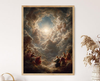 Affiche Baroque de l'Assomption de Marie – Impression Catholique Éclatante