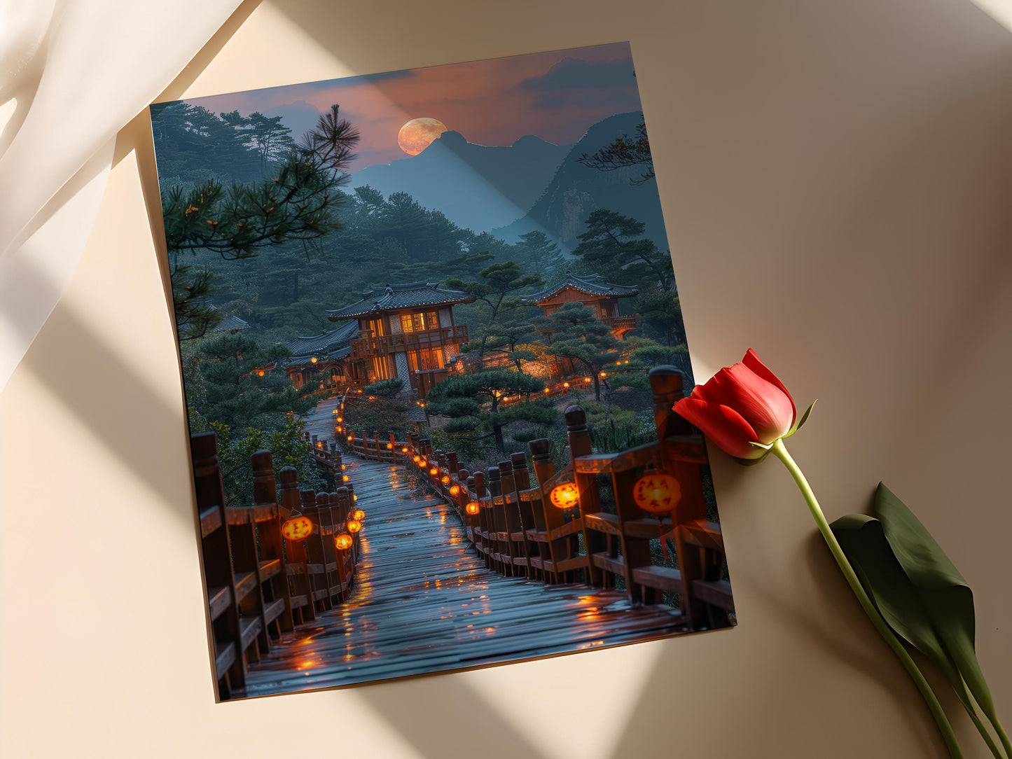 Affiche Malacca, Malaisie – Poster de la scène nocturne de Christ Church