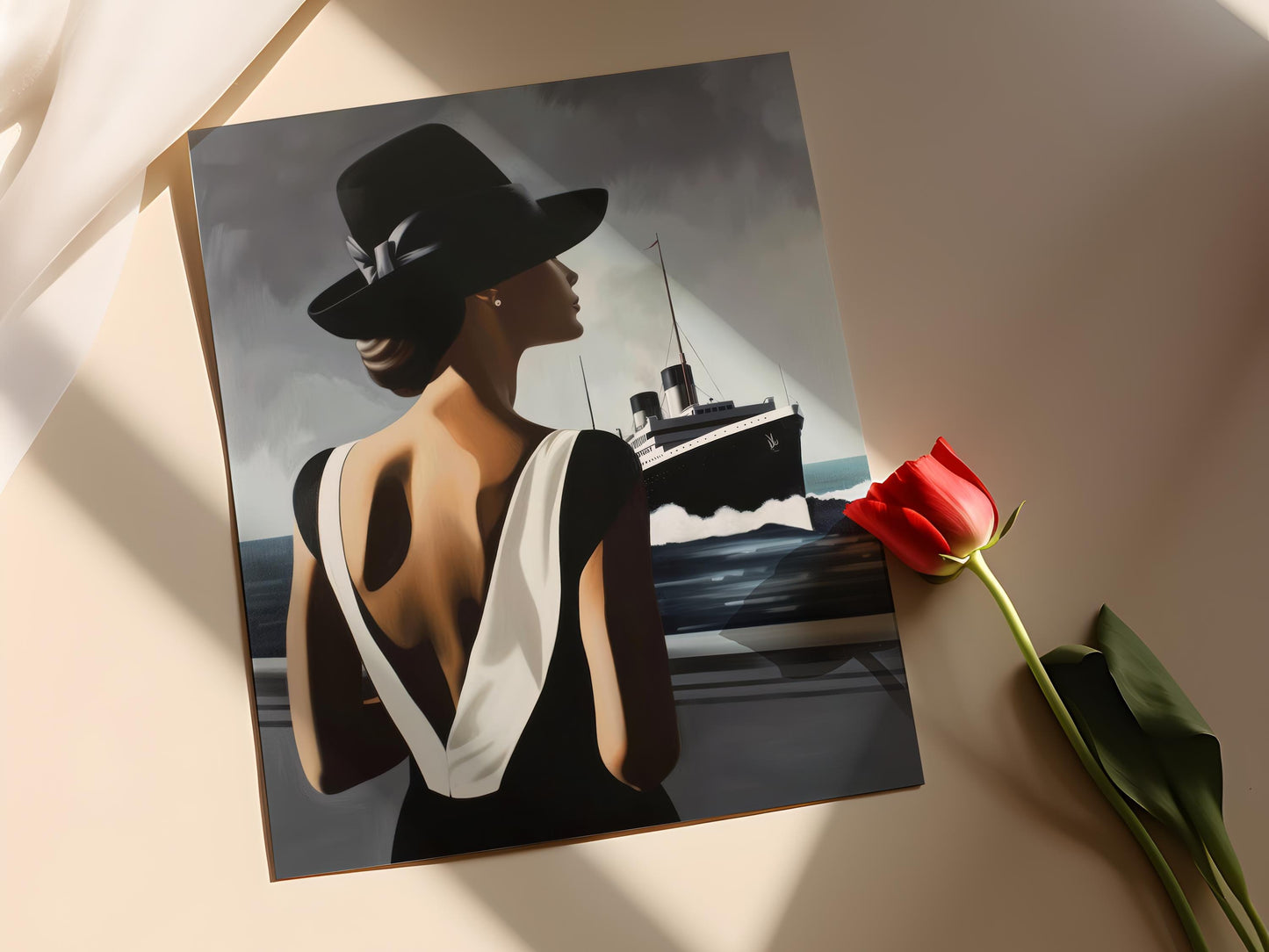 Affiche Art Déco – Poster Élégance Nautique Océanique