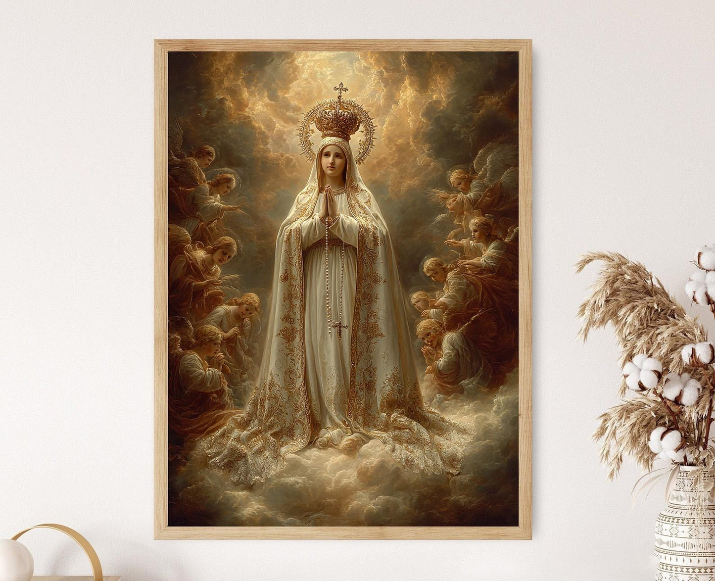 Affiche Notre-Dame de Fatima – Impression artistique religieuse catholique