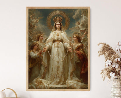 Affiche Notre Dame du Rosaire – Art Sacré Catholique