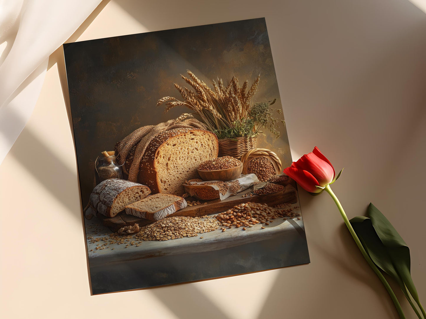 Affiche Pain Complet – Impression Artisanal pour Décor de Cuisine Rustique