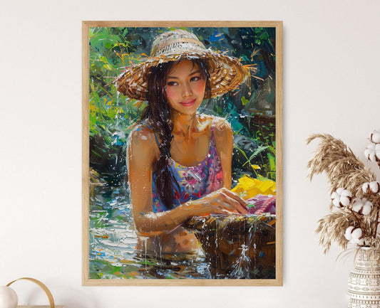 Affiche Filipina Colorée – Art Mural Tropical pour Salle à Manger