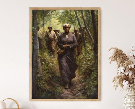 Affiche Harriet Tubman – Poster Art sur les droits civiques et le chemin de fer souterrain