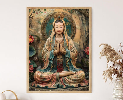 Affiche Guanyin – Poster Art de la Déesse Asiatique pour Méditation