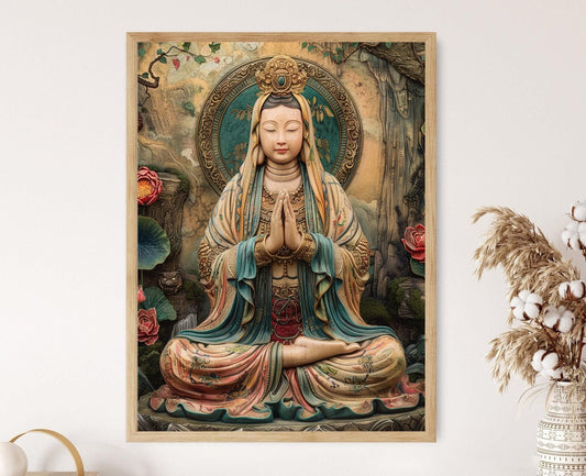 Affiche Guanyin – Poster Art de la Déesse Asiatique pour Méditation