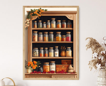 Affiche Cabinet de Médecine Kashmiri – Art des Épices et Fleurs