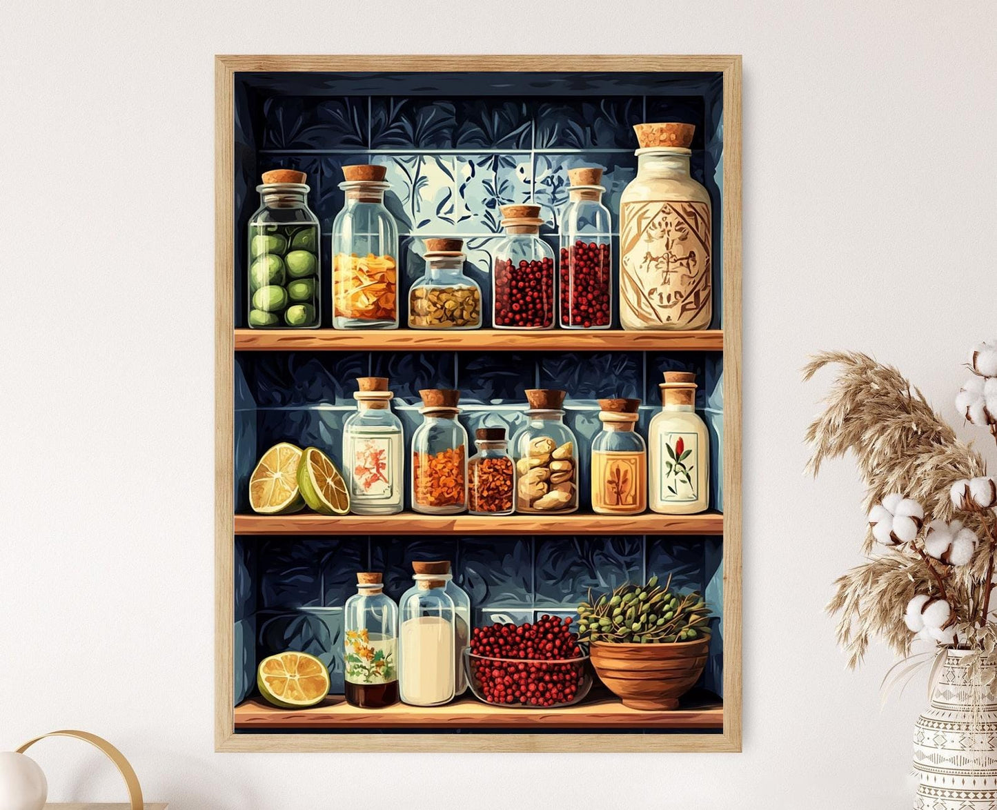 Affiche Médecine Herboriste Persane : Remède Traditionnel à la Rose et au Berbéris