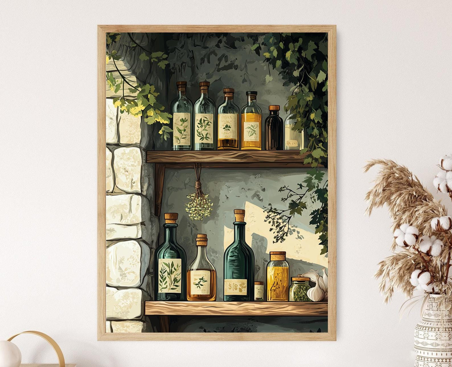 Affiche Médecine Folk des Balkans – Poster Nature Morte Rustique