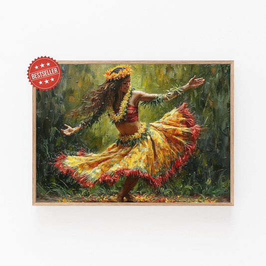 Affiche Danse Hula – Poster Art Exquise Capturant la Grâce de Hawaii