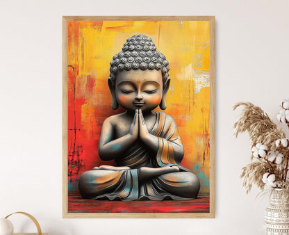 Affiche Bouddha Méditatif – Poster Décor Zen pour Salle de Yoga