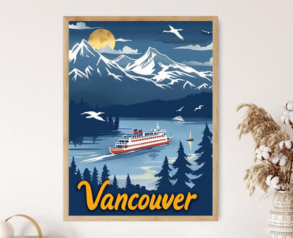 Affiche Vancouver – Poster artistique de la Colombie-Britannique