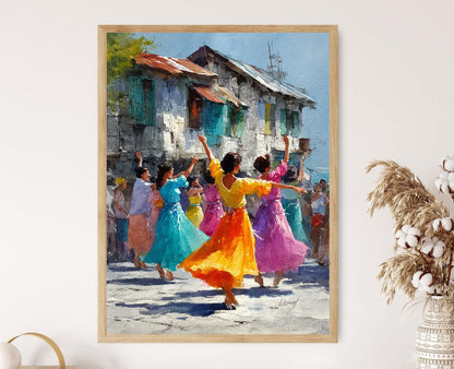 Affiche Festival de Danse Philippine – Imprimé Art Culturel Éclatant