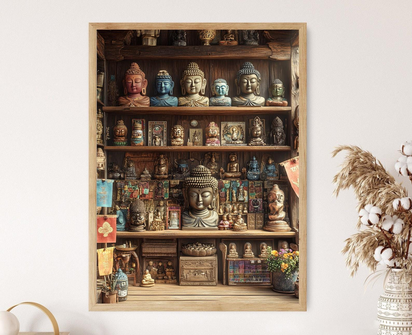 Affiche Masque Tibétain – Illustration Art Décor Cérémonial