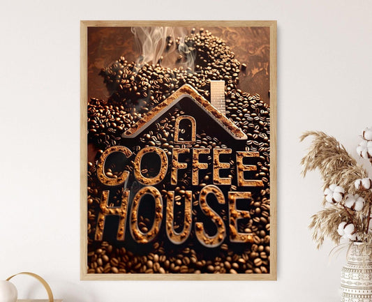 Affiche Café Moderne – Illustration Art Print pour Décor de Cuisine Rustique