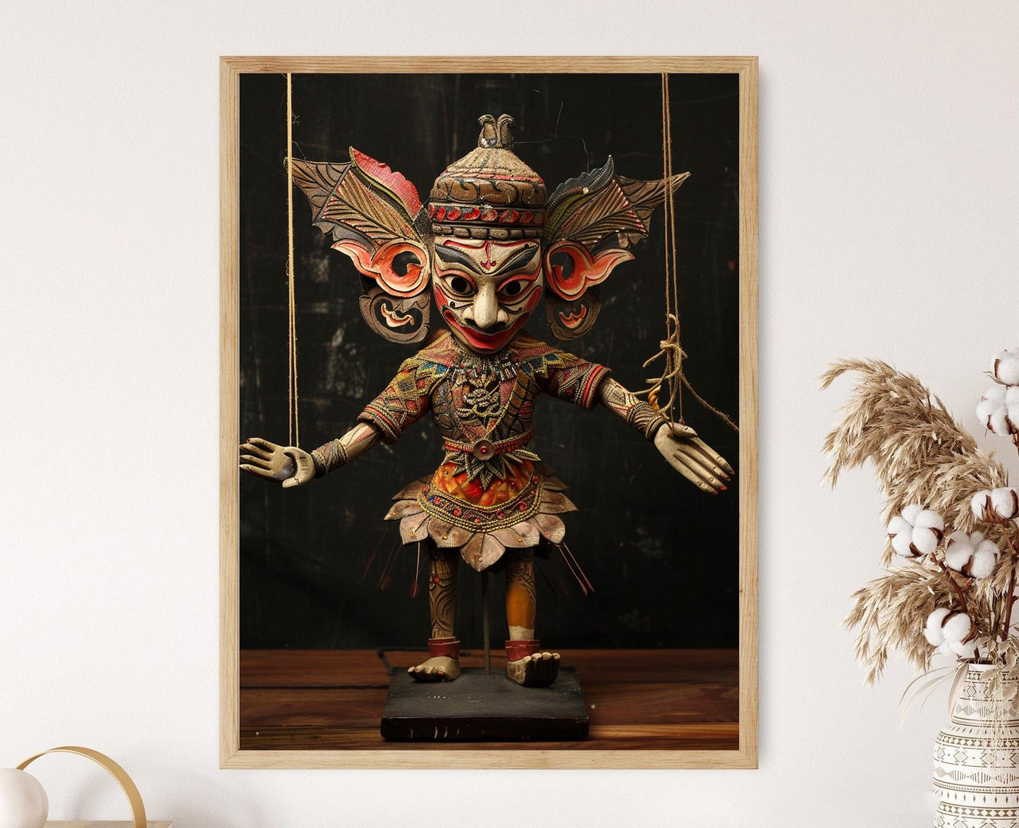 Affiche Wayang Golek : Art des Marionnettes Indonésiennes Brajamusti