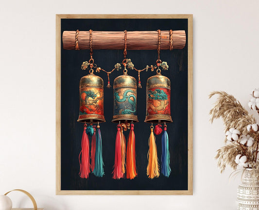 Affiche Dragon Népalais – Impression Art Bronze Folklorique