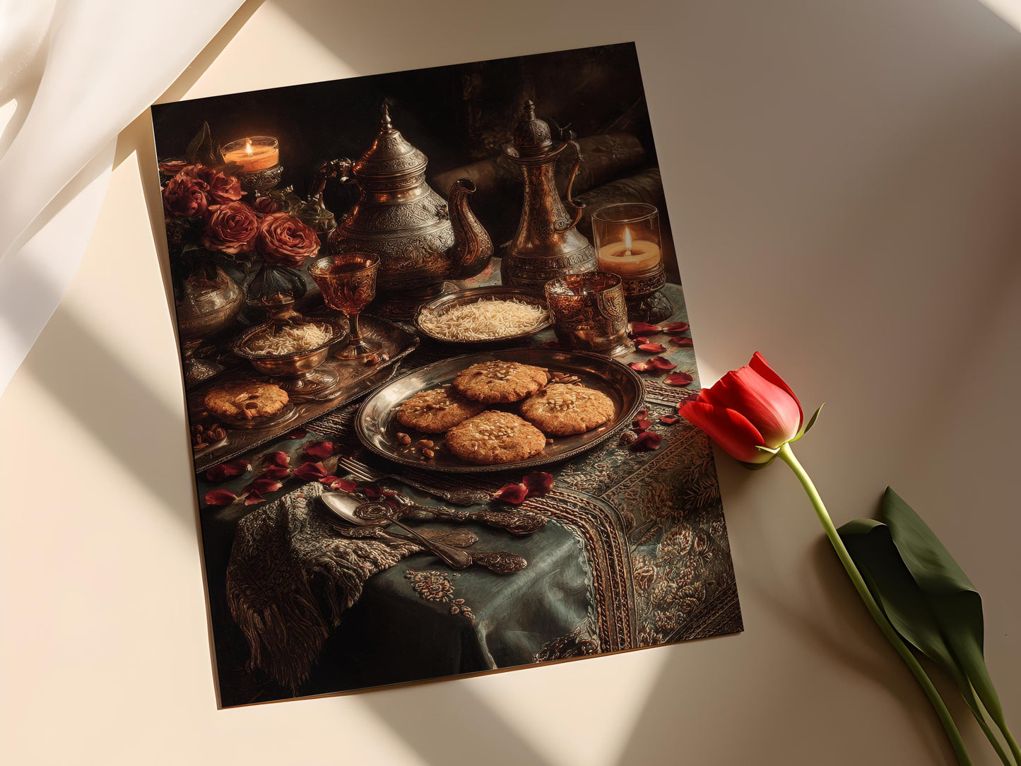 Affiche Lucknow Eid – Impression Art des Douceurs Mughal pour Décor de Festival