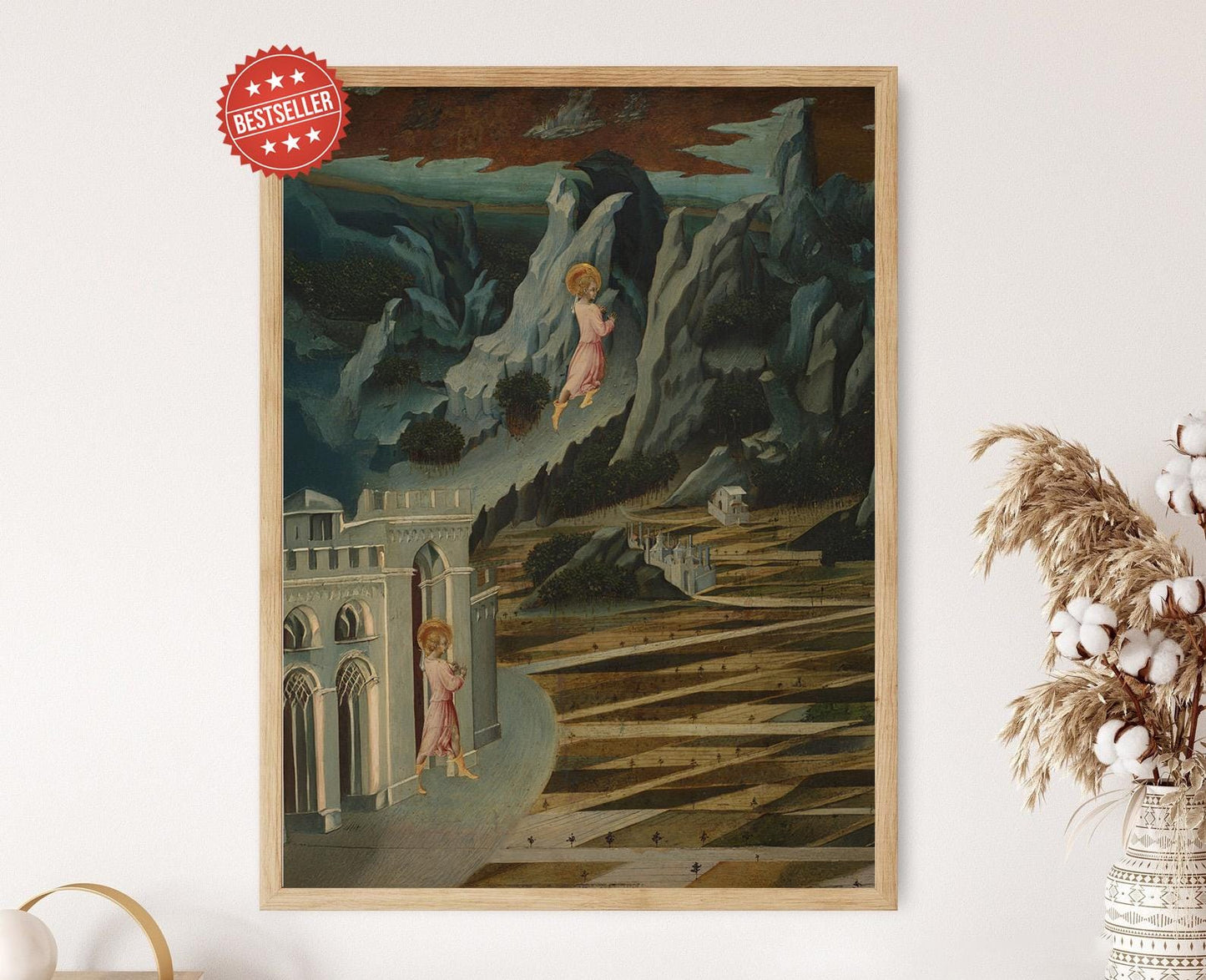 Affiche Saint Jean-Baptiste – Poster Art Gothique Médiéval religieux