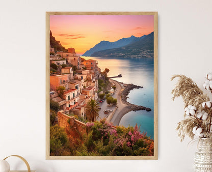 Affiche Sicile – Poster Vue sur l'Océan à Kamarina