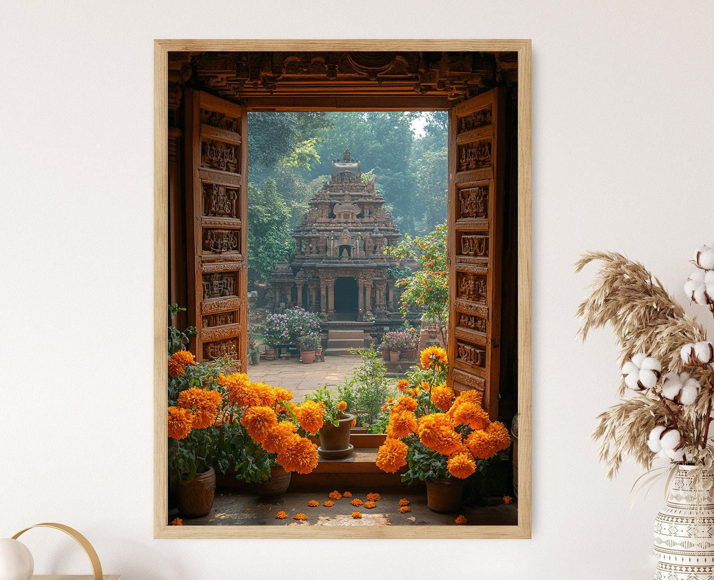 Affiche Lingaraj Temple – Poster Art de l'Architecture Indienne à Bhubaneswar