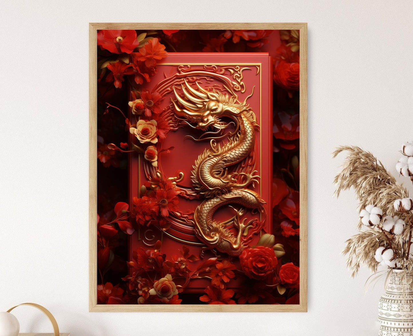 Affiche Année du Dragon – Poster Célébration du Nouvel An Chinois