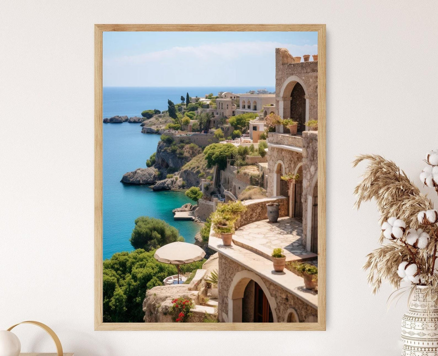 Affiche Rhodes en Grèce – Poster de l'art authentique des îles grecques