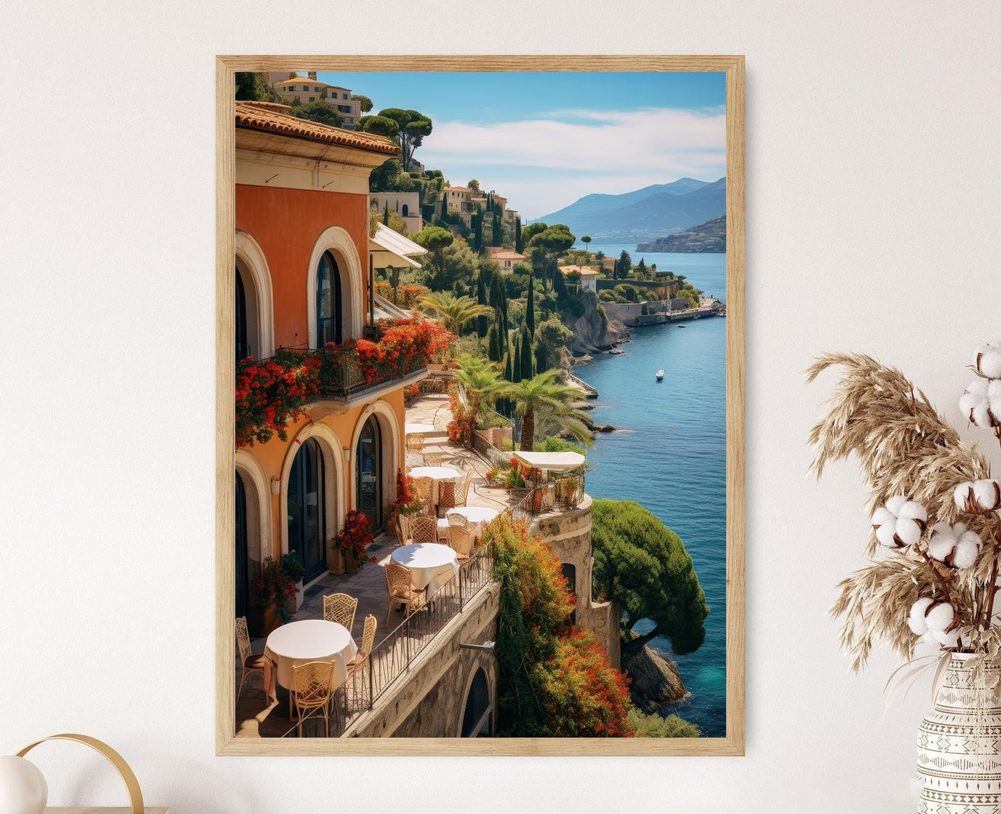 Affiche Côte d'Azur – Poster Évasion Côtière Élégante