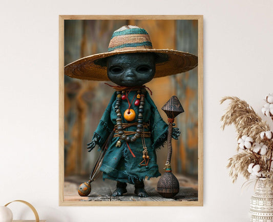 Affiche Elegua – Illustration religieuse afro-cubaine en art imprimé