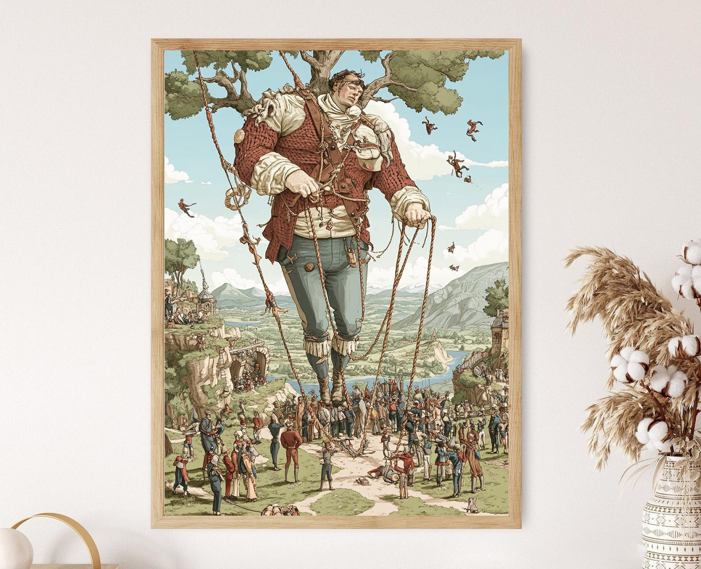 Affiche Gulliver à Lilliput – Poster Décor Littéraire Jonathan Swift